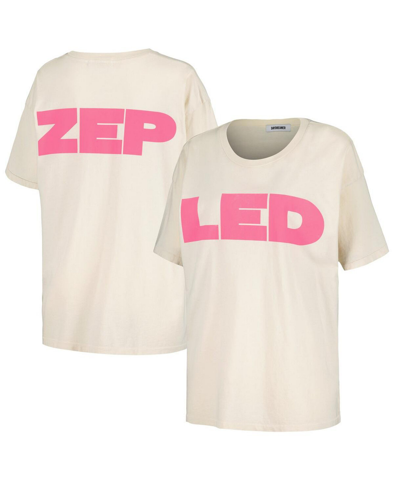 Женская белая футболка с буквами Led Zeppelin Merch Daydreamer