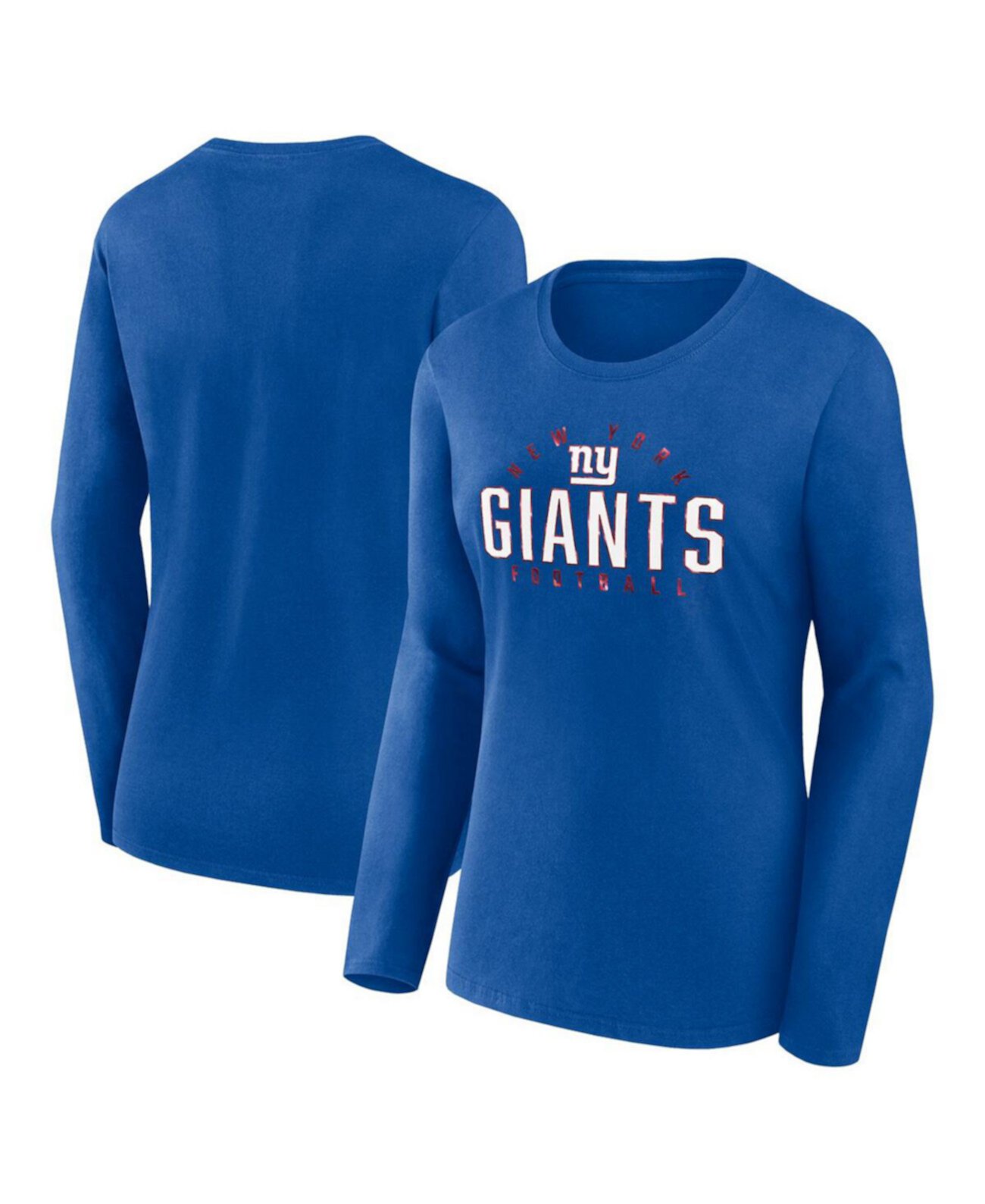 Женская футболка больших размеров с длинными рукавами Royal New York Giants Fanatics