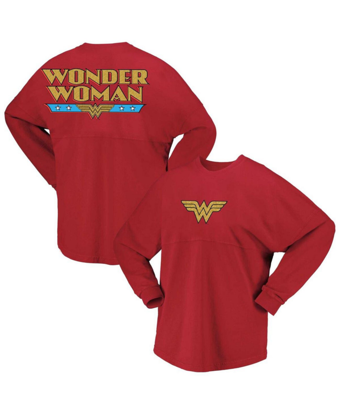 Женская красная футболка Wonder Woman Original с длинным рукавом Spirit Jersey
