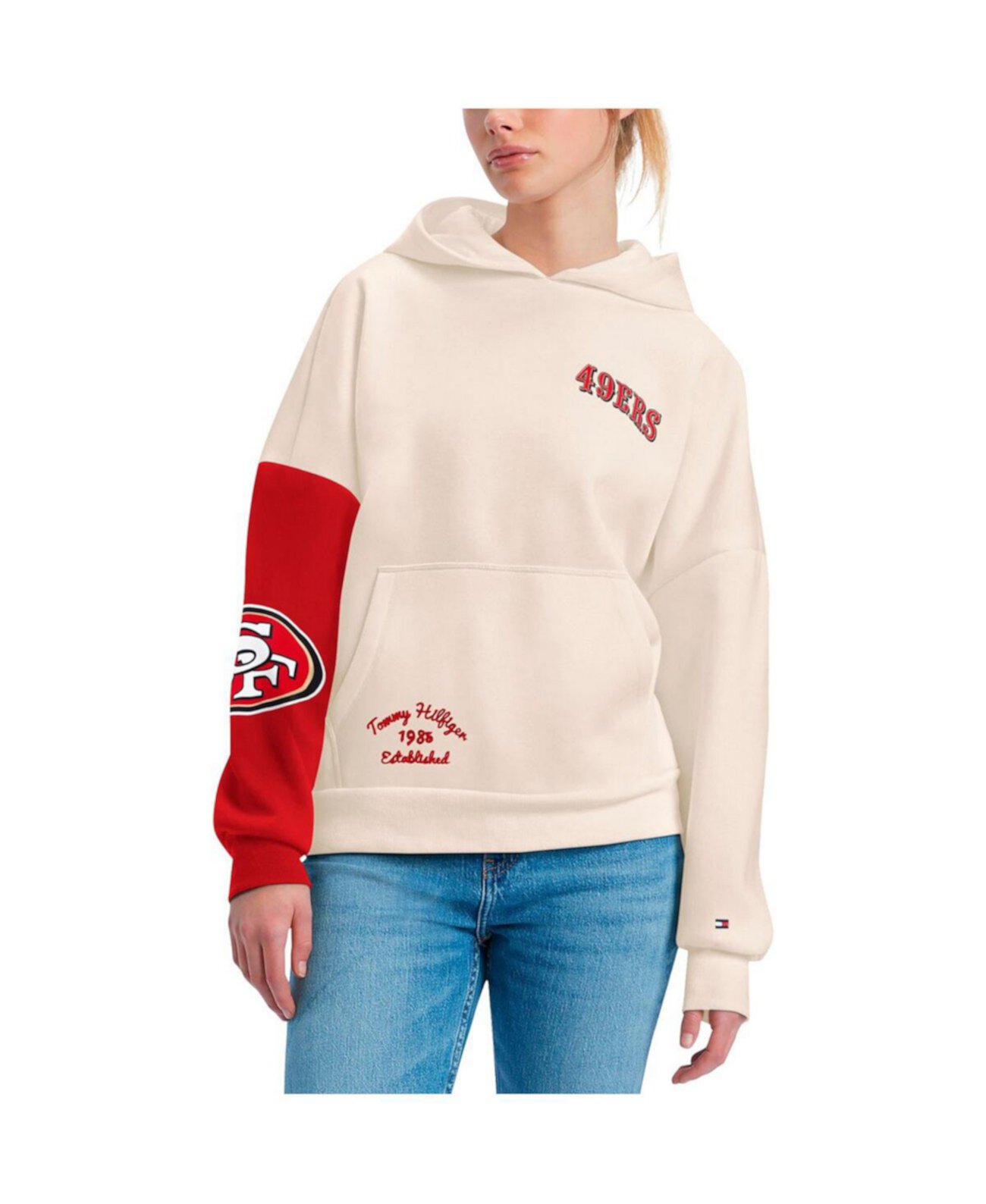 Женский пуловер с капюшоном кремового цвета Scarlet San Francisco 49ers Harriet Tommy Hilfiger
