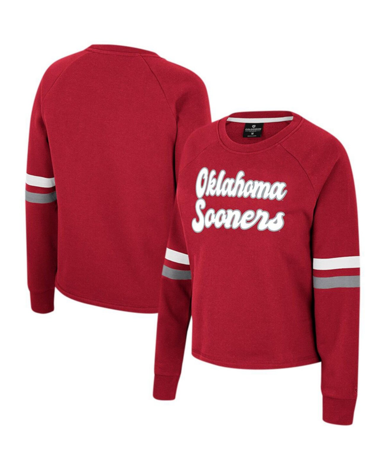 Женский пуловер с регланами Crimson Oklahomaooners Talent Competition, толстовка с капюшоном Colosseum
