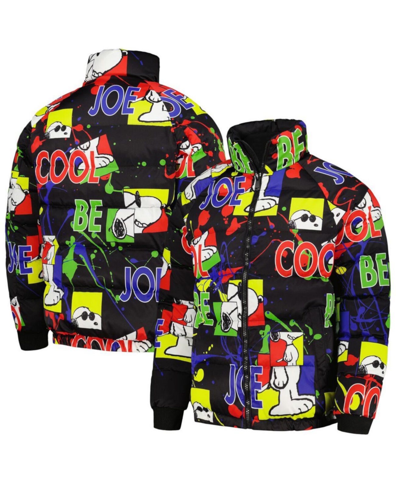 Мужская куртка-пуховик Black Peanuts Joe Cool реглан с молнией во всю длину Freeze Max