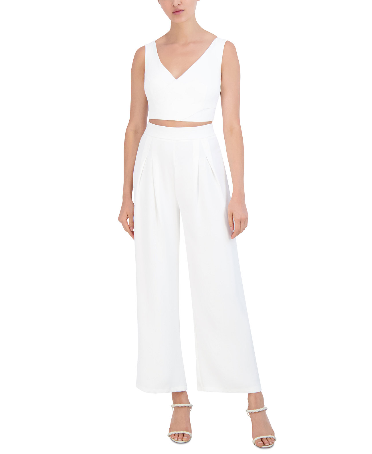 Женская Блузка BCBG NEW YORK Surplice-Neck Crop Top BCBG NEW YORK