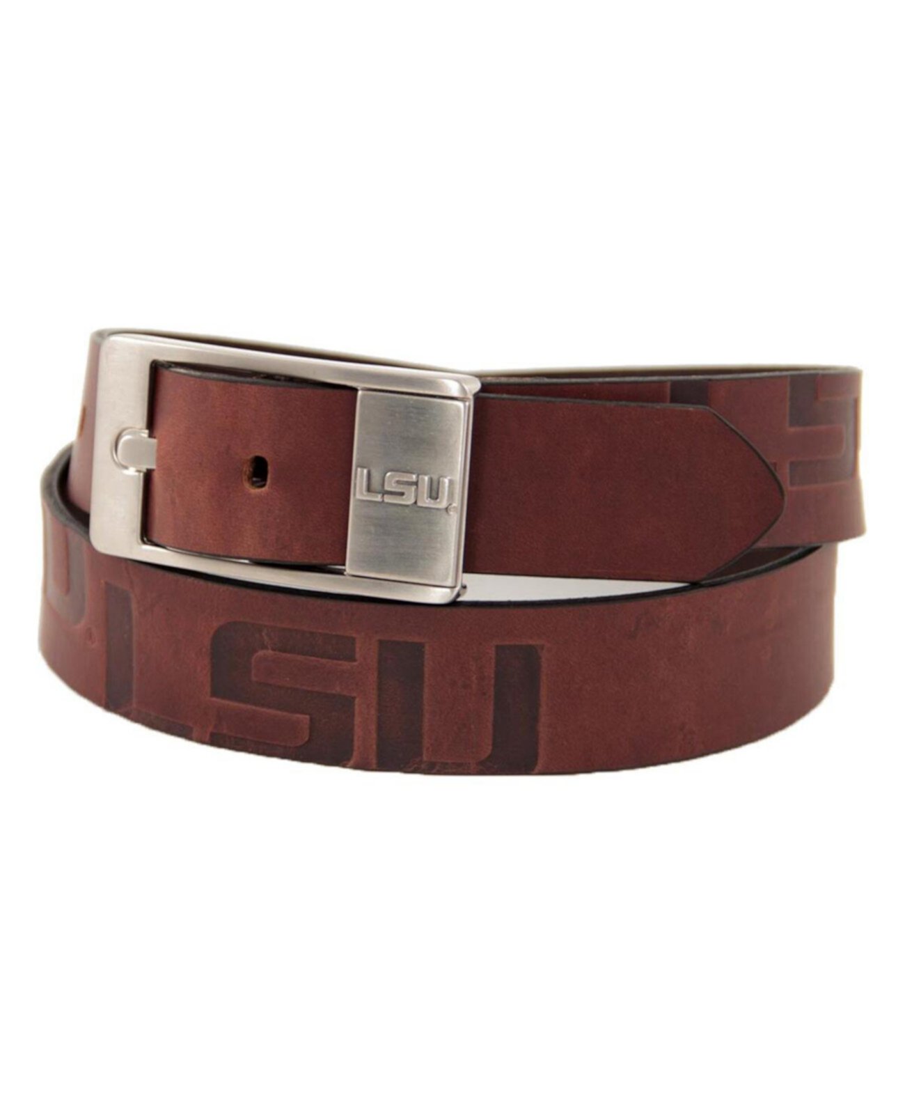 Подтяжки Eagles Wings Men's LSU Tigers Brandish Leather Belt - Brown Eagles Wings