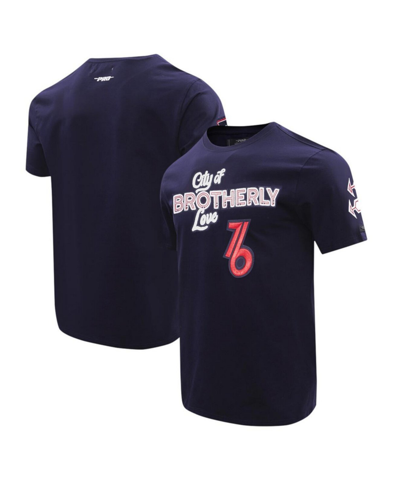 Мужская темно-синяя футболка Philadelphia 76ers 2023 City Edition Pro Standard
