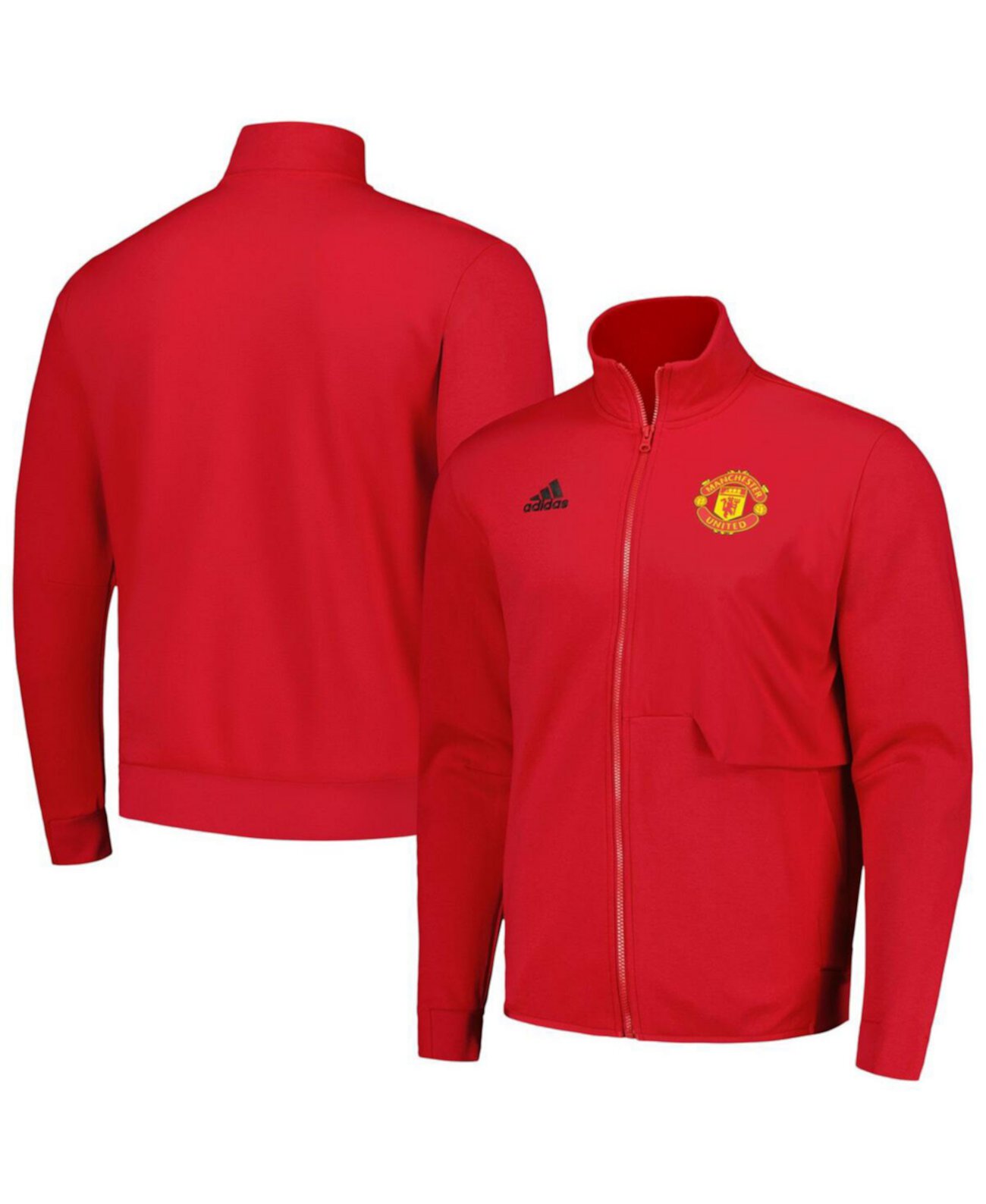 Мужская красная куртка с молнией во всю длину Manchester United 2023/24 Anthem Adidas