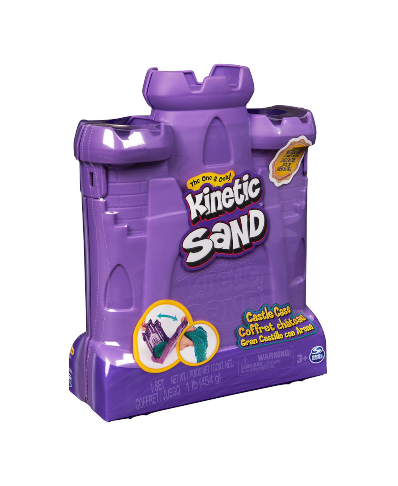Чемодан-замок с 1 фунтом бирюзового игрового песка, многофункциональным игровым пространством и контейнером для хранения Kinetic