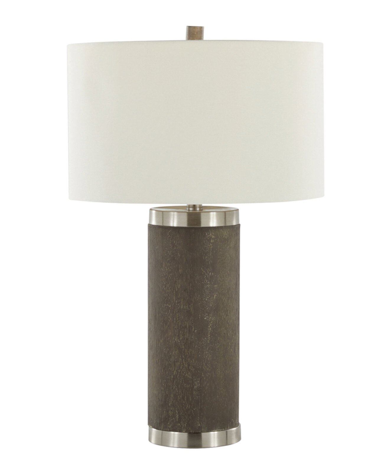 Цилиндрическая 26,5-дюймовая настольная лампа из полирезина Lumisource
