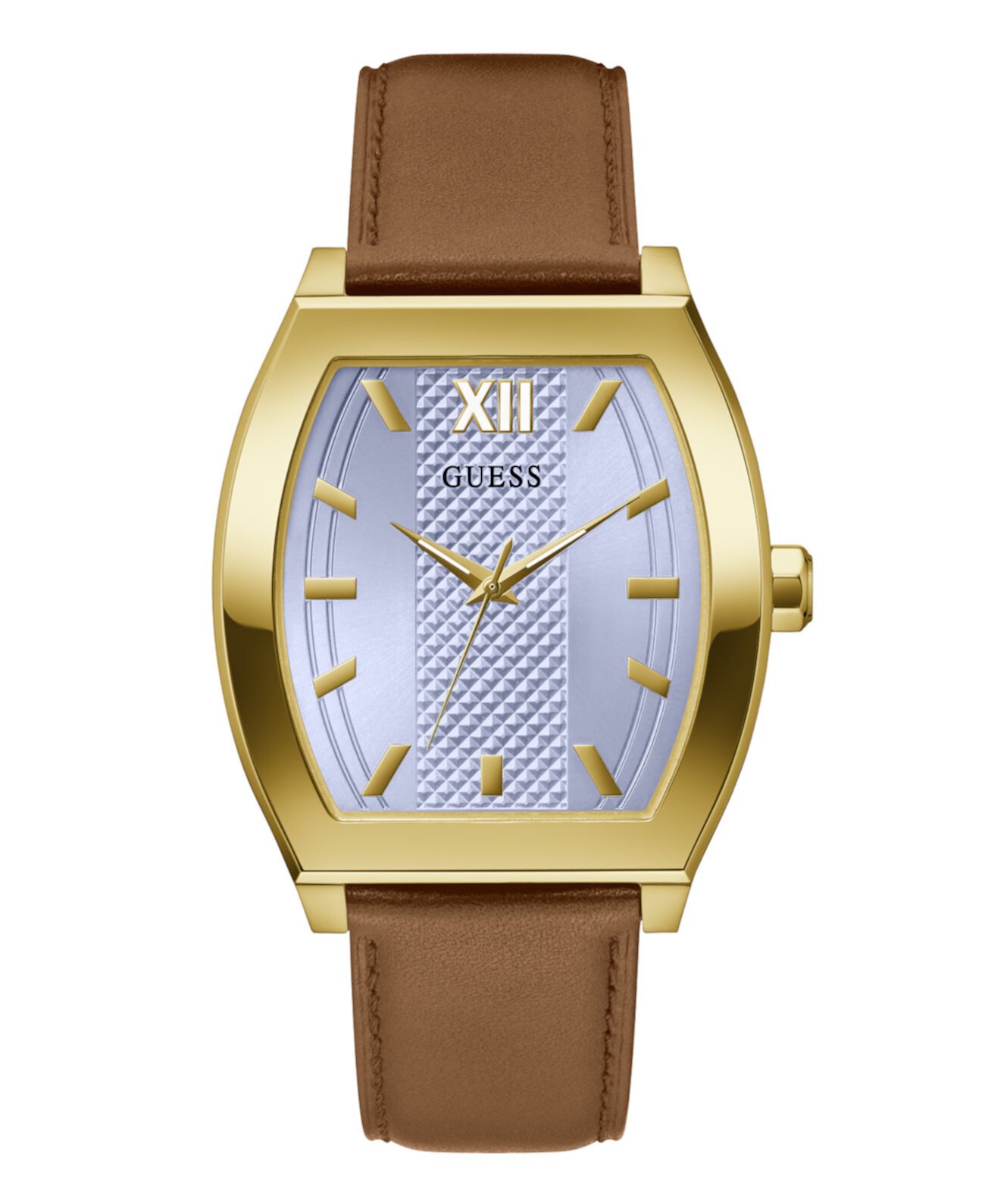 Мужские аналоговые коричневые часы из натуральной кожи 42 мм GUESS