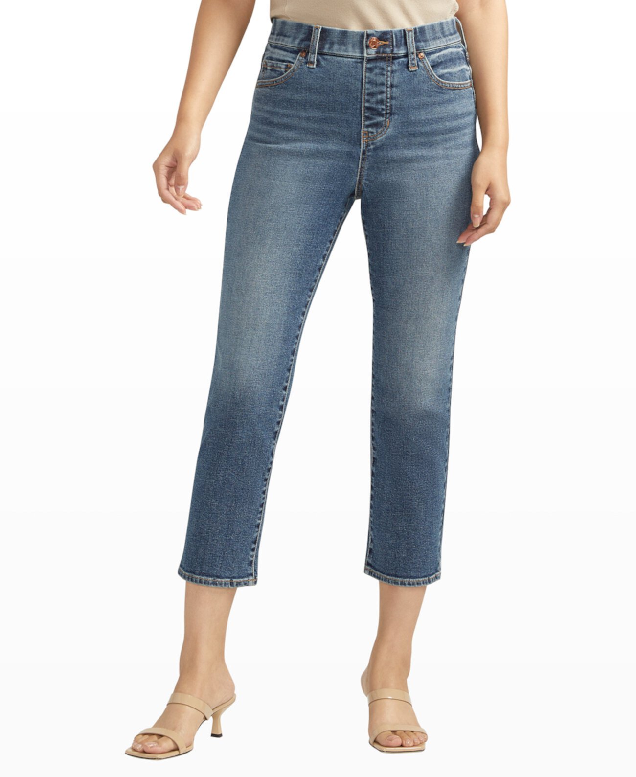 Women's Valentina High Rise Straight Leg Cropped Jeans JAG