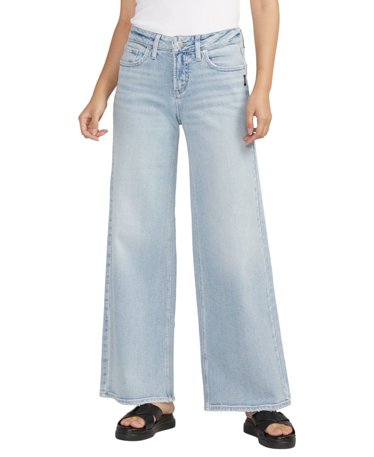 Женские широкие джинсы Suki со средней посадкой и пышным кроем Silver Jeans Co.