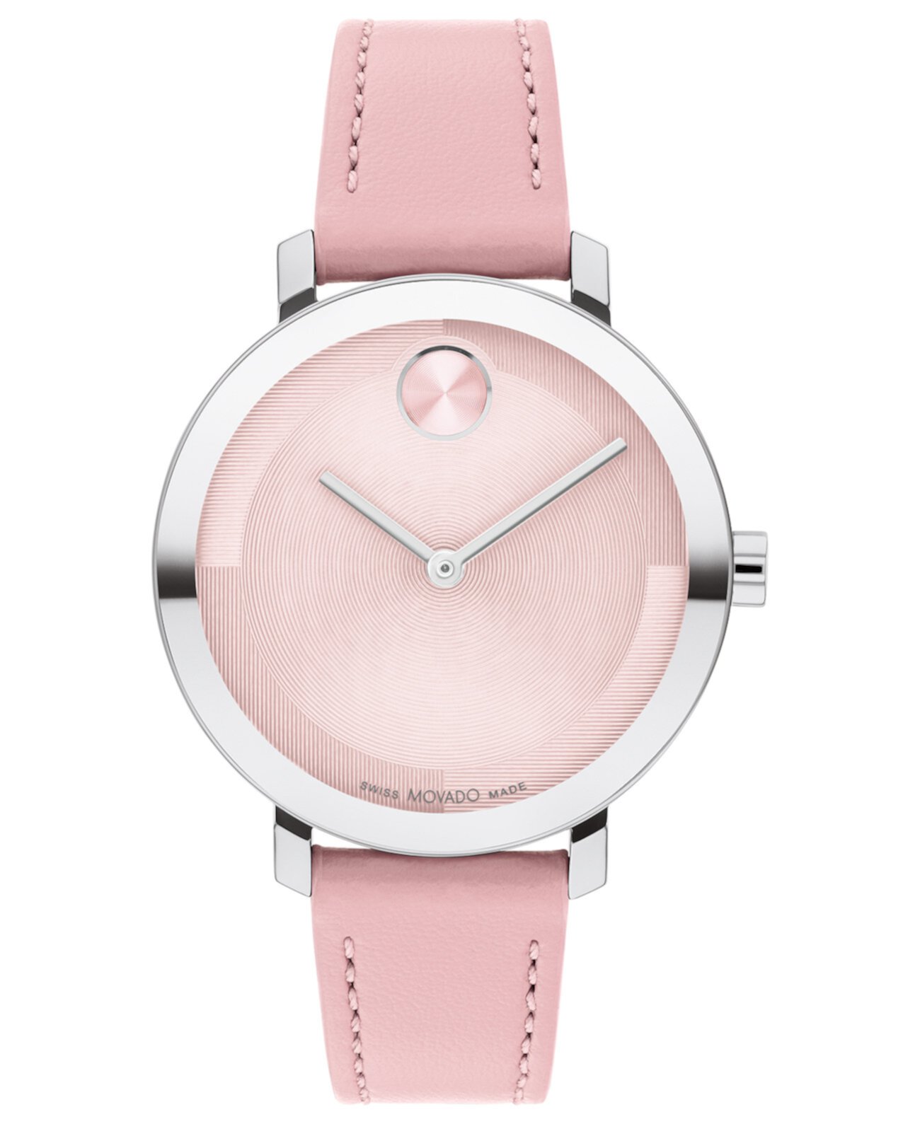 Женские часы Swiss Bold Evolution 2.0 с розовым кожаным ремешком, 34 мм Movado