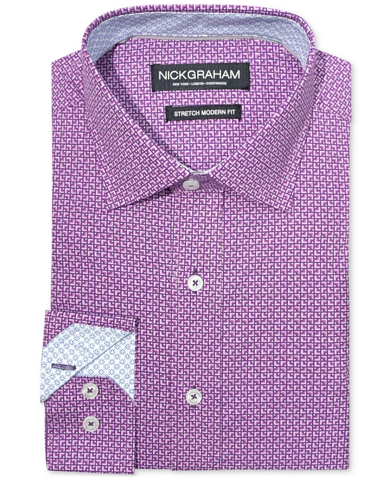 Мужская классическая рубашка углового квадрата Nick Graham