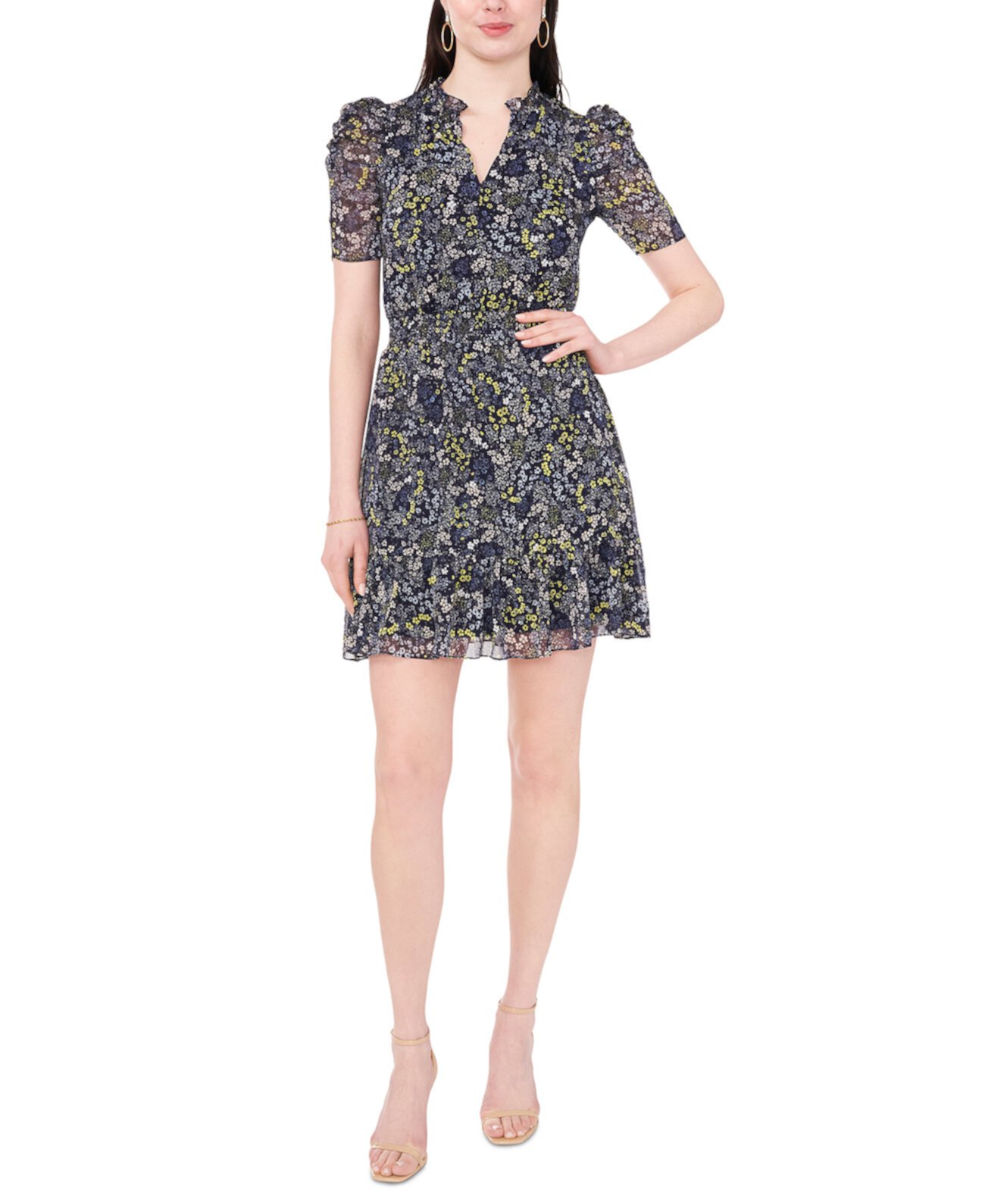 Женское Платье MSK с Цветочным Принтом для Маленького Размера MSK