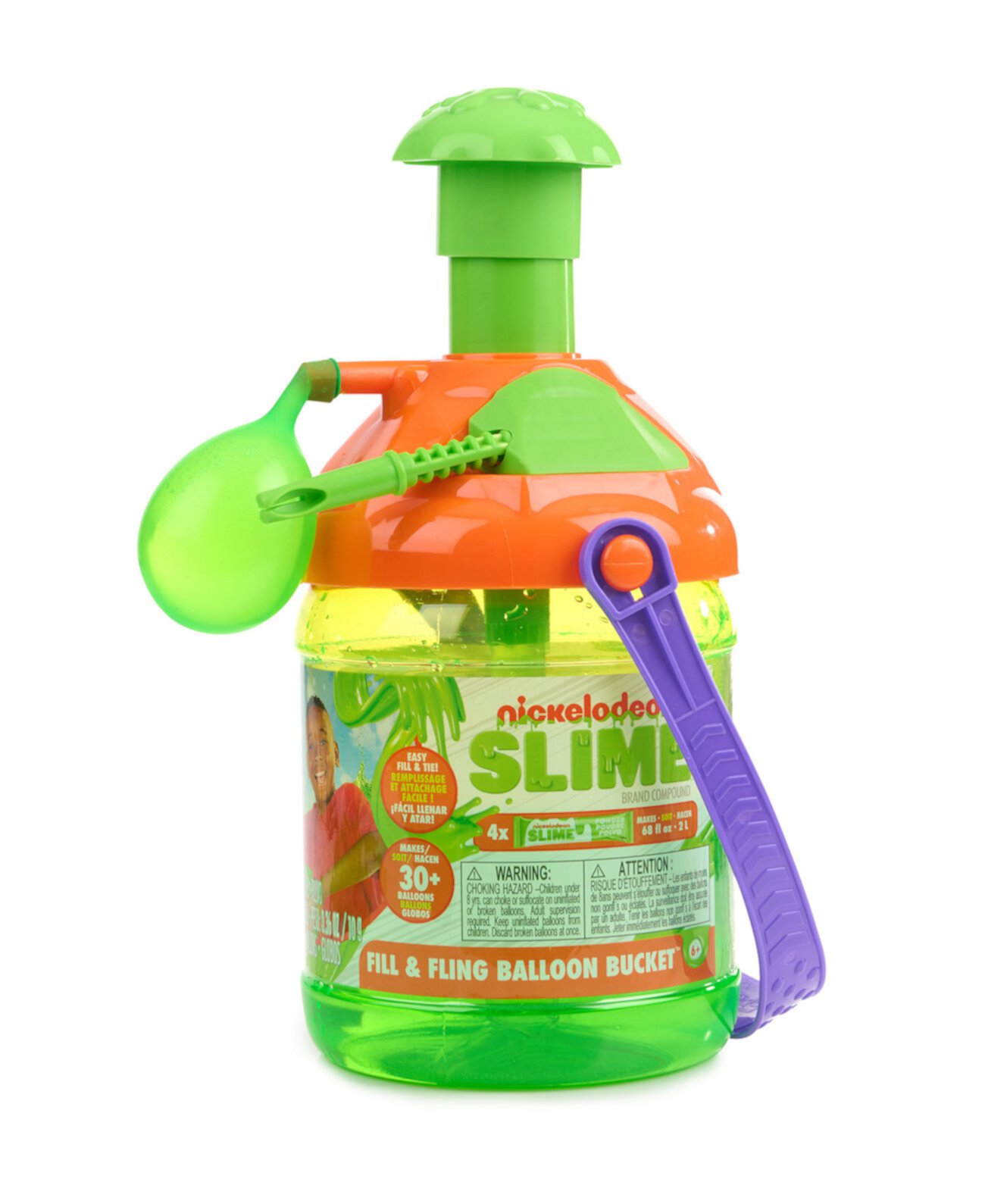Ведро для воздушных шаров с составным наполнителем Nickelodeon Slime Brand Nerf