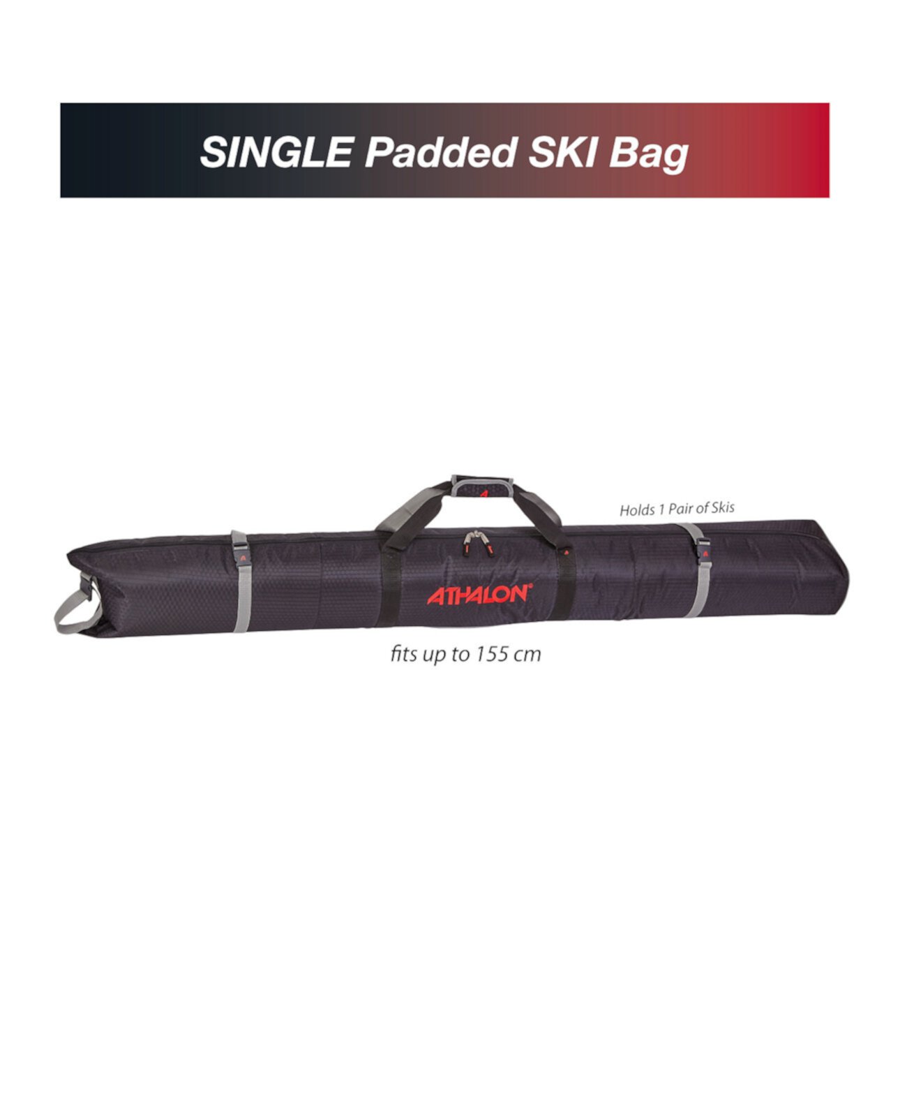 Одинарная мягкая сумка для лыж Athalon