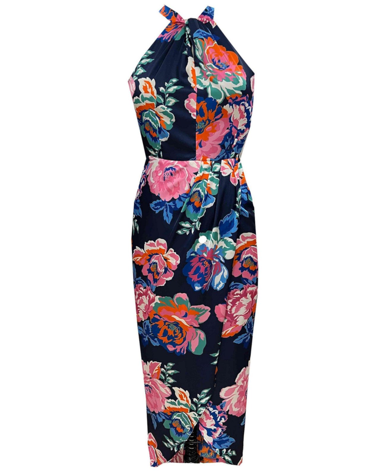 Женское платье макси без рукавов с цветочным принтом и воротником-стойкой Julia Jordan