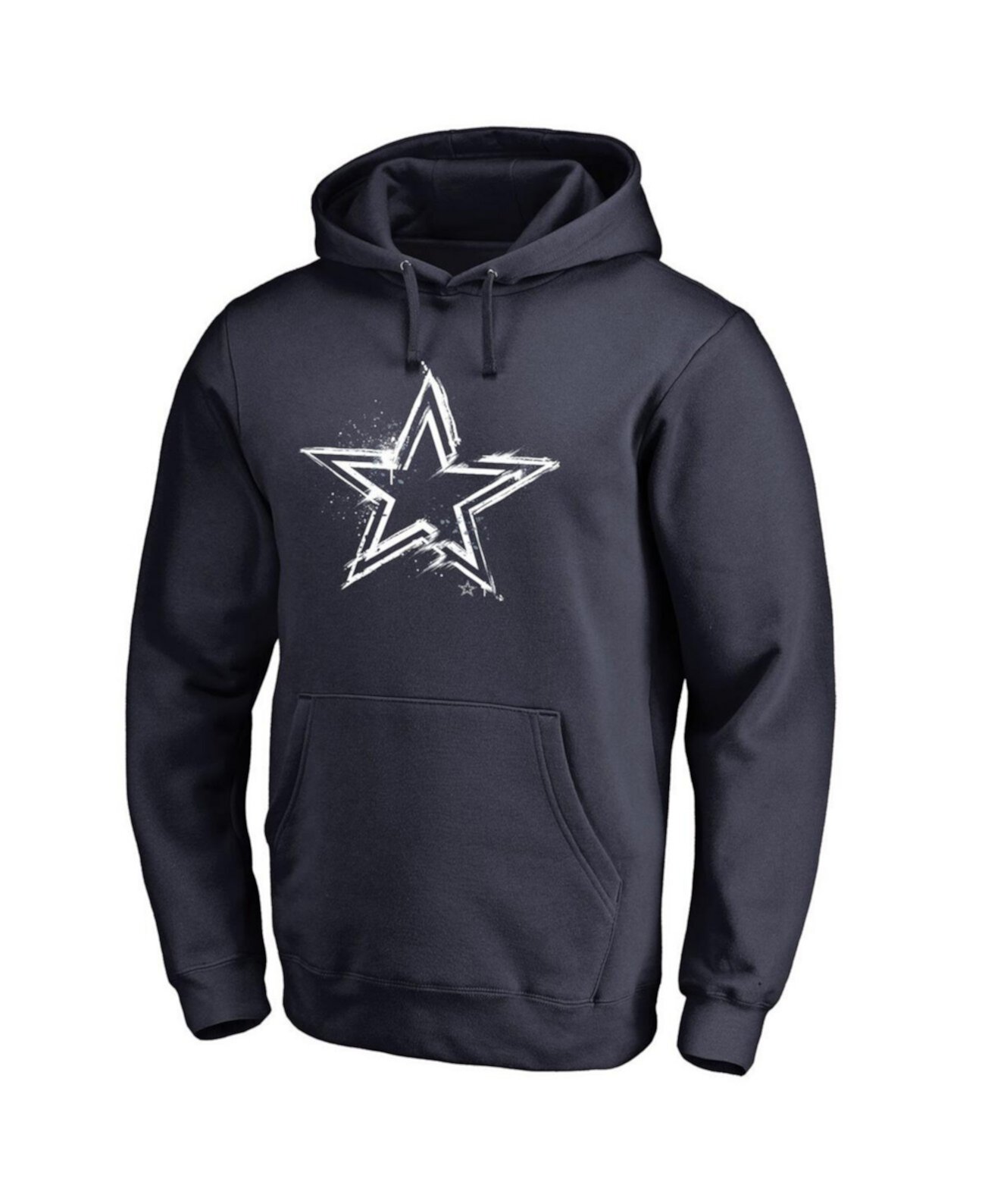 Мужской темно-синий пуловер с капюшоном с логотипом Dallas Cowboys Fanatics