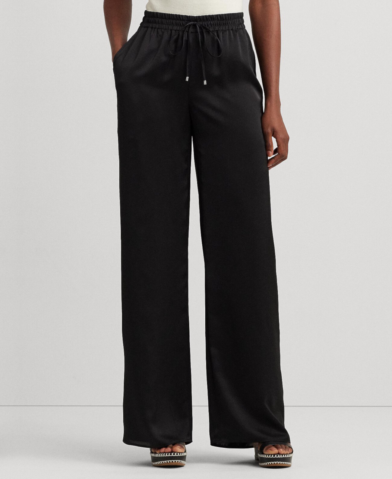 Женские атласные брюки широкого кроя LAUREN Ralph Lauren