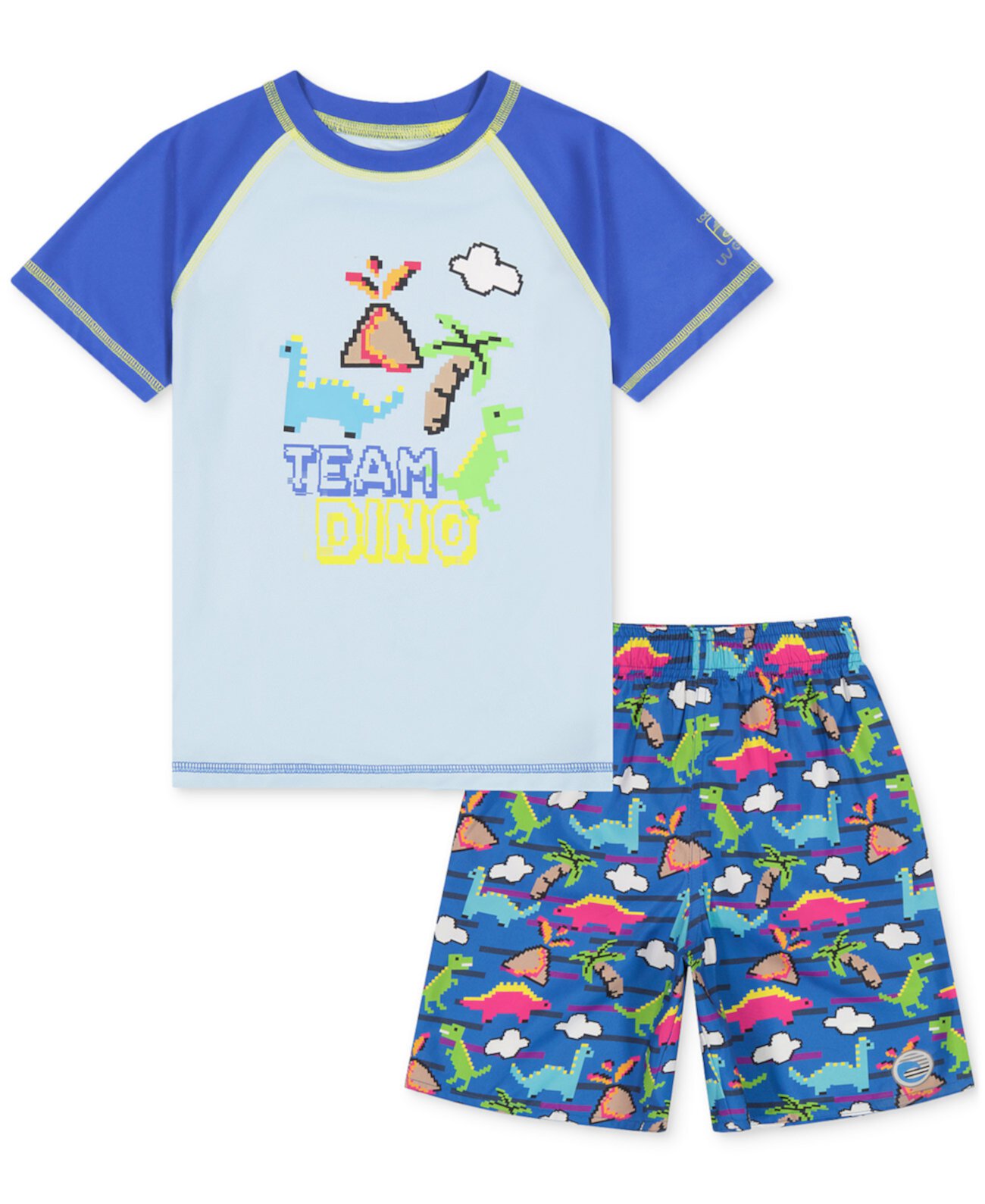 Топ для плавания Little Boys Team Dino Video и шорты для плавания с принтом, комплект из 2 предметов Laguna