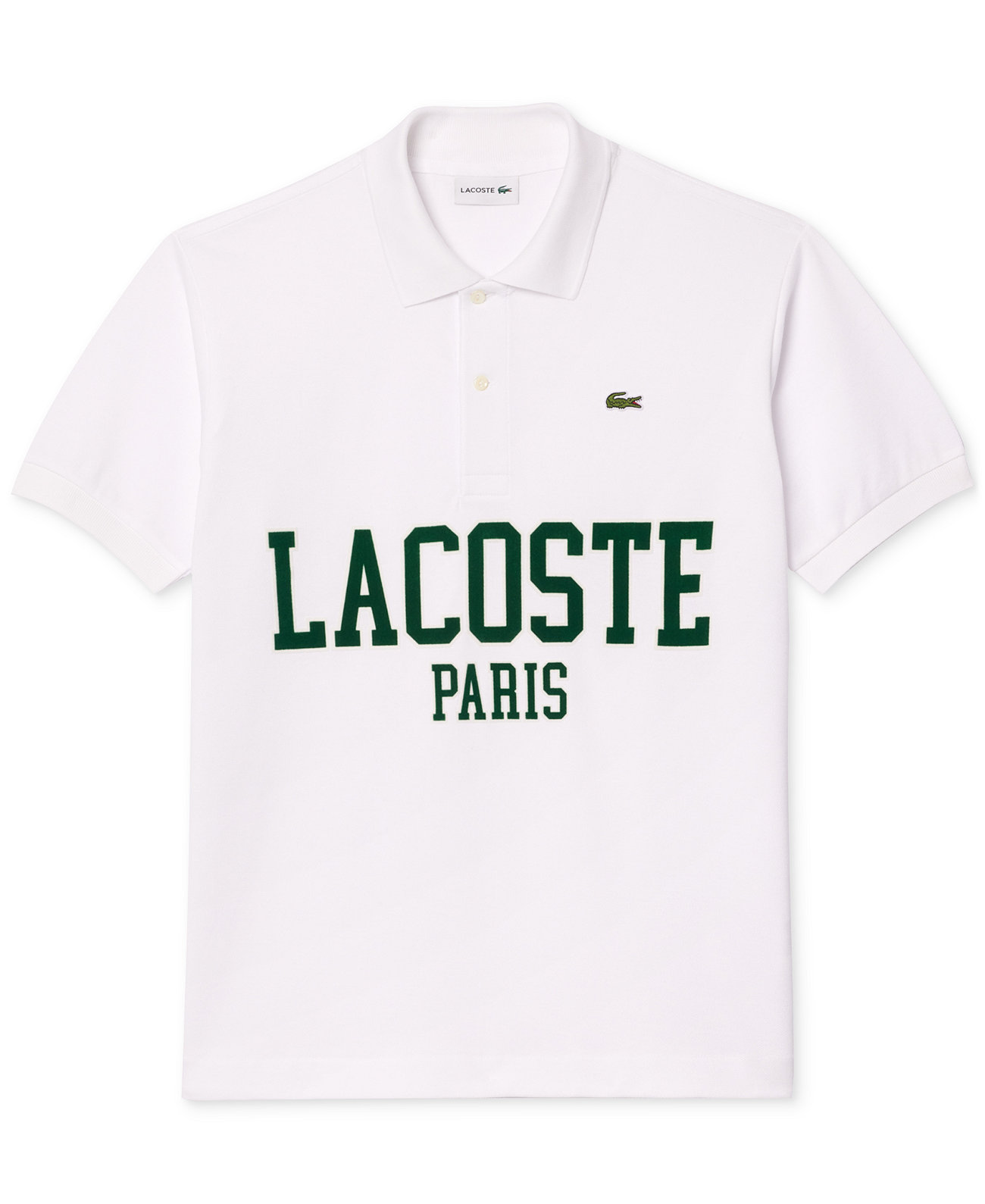 Мужская рубашка поло классического кроя с короткими рукавами и логотипом Lacoste
