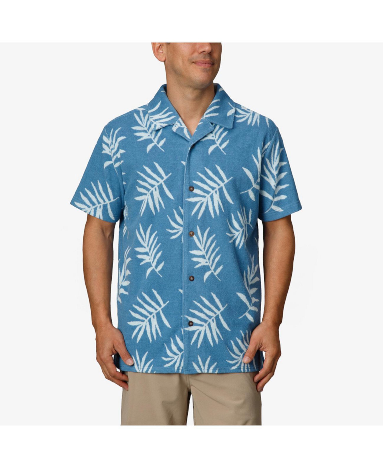 Мужская трикотажная рубашка на пуговицах с короткими рукавами Kenji Reef