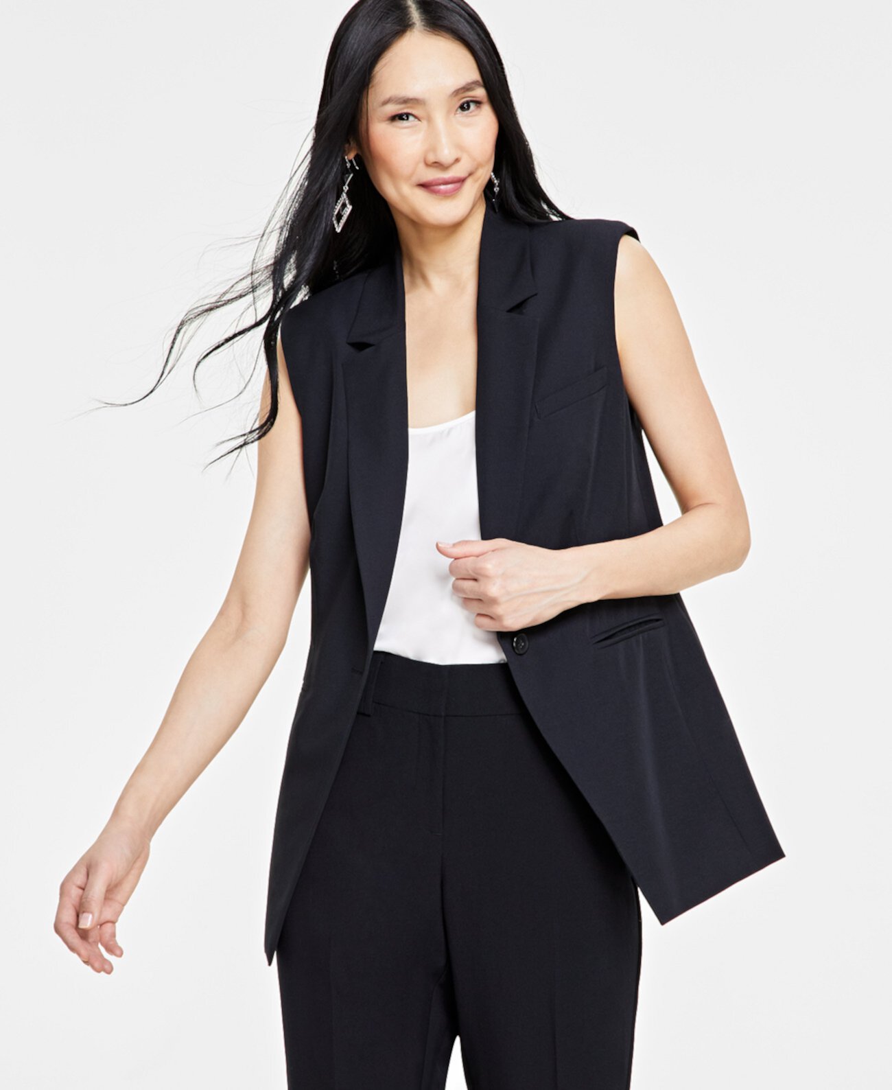 Женский пиджак без рукавов, созданный для Macy's I.N.C. International Concepts