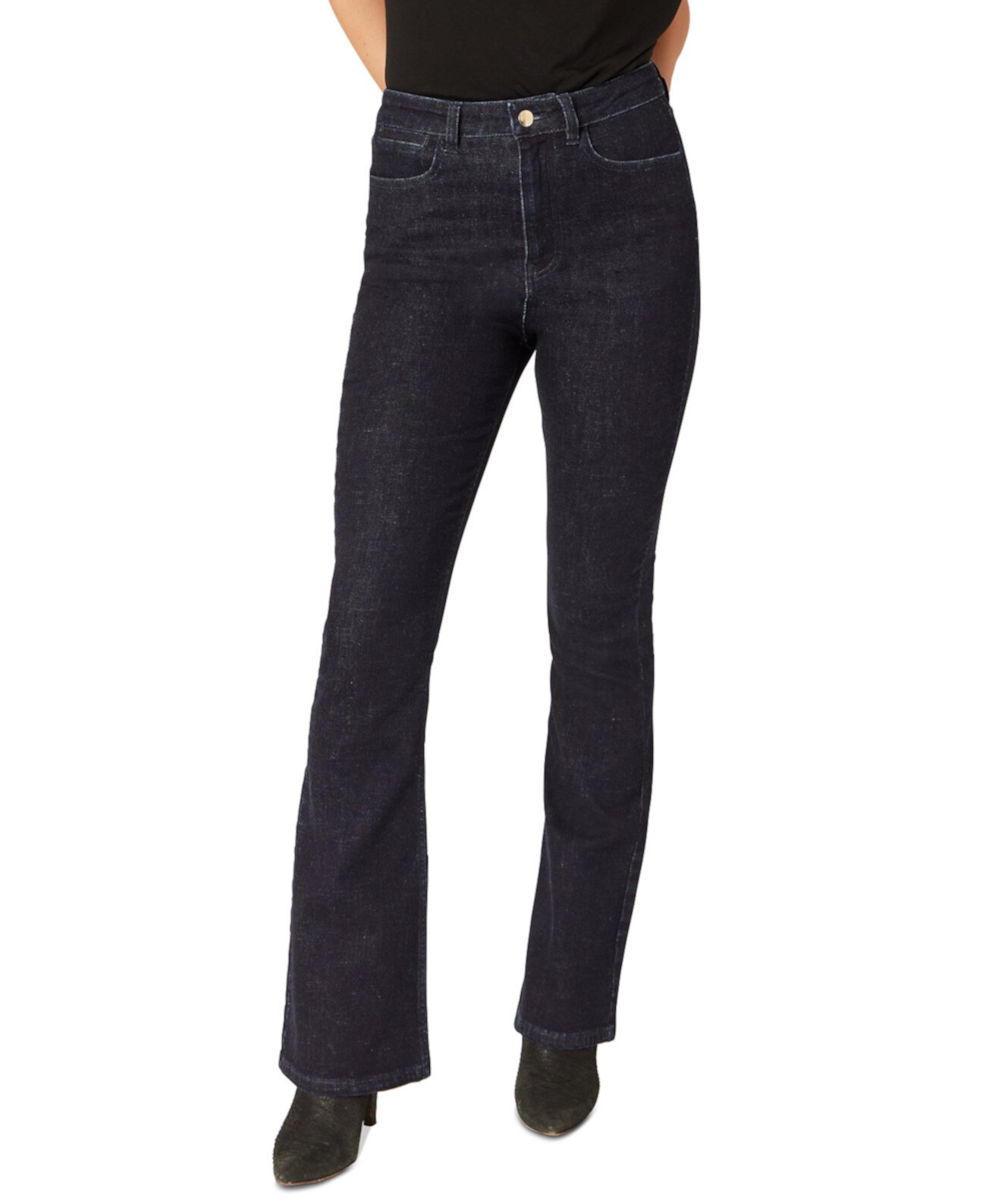 Женские джинсы с завышенной талией и вырезом-ботиком Adrienne Landau