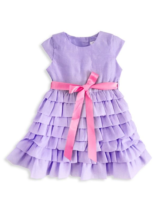 Многоярусное платье с рюшами для маленьких девочек, девочек и девочек Joe-Ella