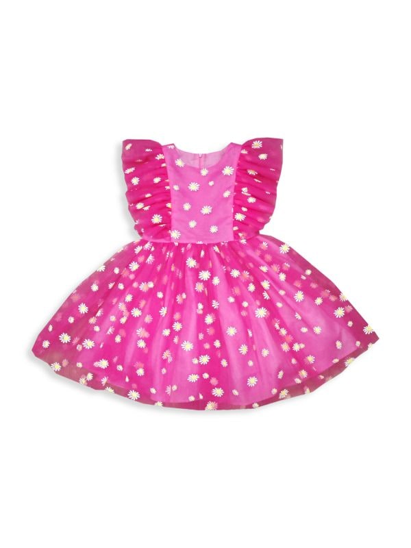 Сетчатое платье с ромашками для маленьких девочек и девочек Joe-Ella