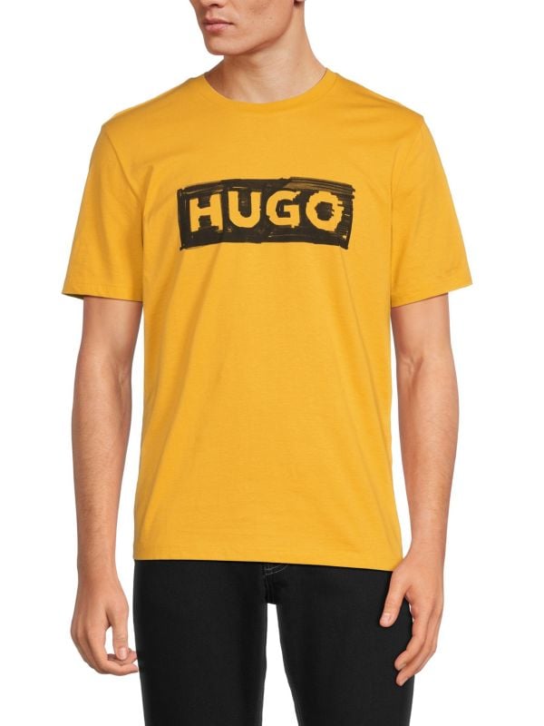 Футболка с короткими рукавами и логотипом HUGO BOSS