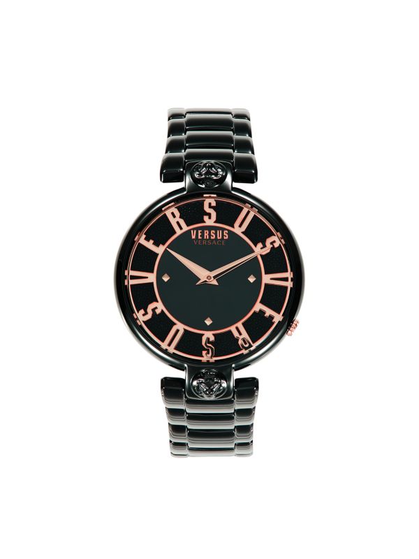 Черные часы-браслет из нержавеющей стали Versus Versace