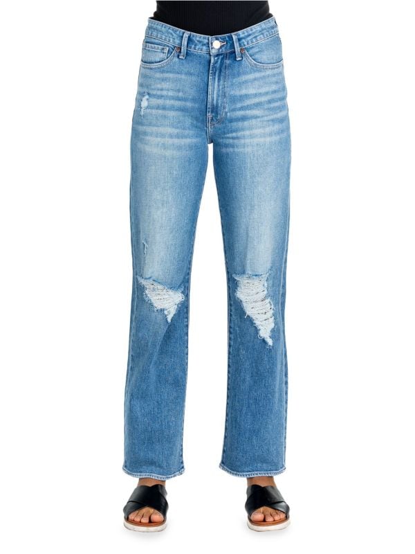 Широкие джинсы с высокой посадкой и потертостями Village Village Articles of Society