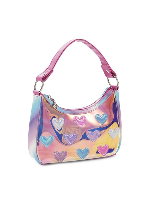 Детская сумка OMG! Accessories Kid's Heart Print Iridescent Hobo Bag OMG! Accessories