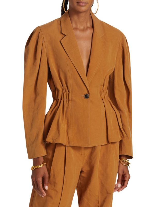 Marras Silk Blend Peplum Jacket Ulla Johnson