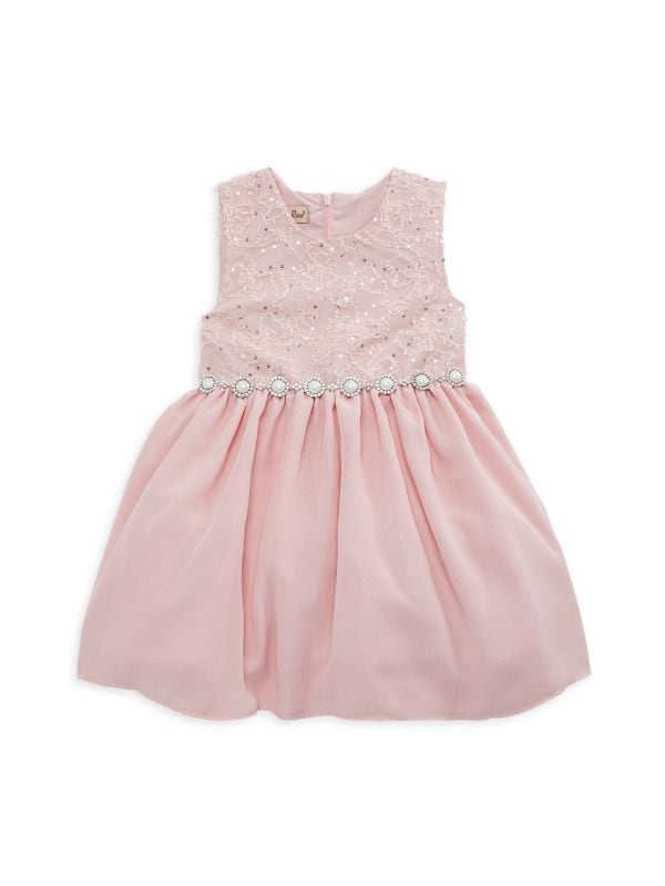 Платье с вышивкой пайетками для маленькой девочки Purple Rose
