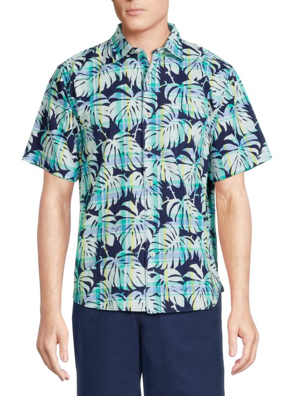 Рубашка в клетку с принтом Paradise Leaf Tommy Bahama
