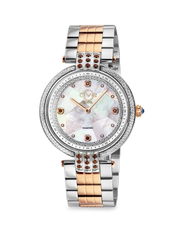 Часы Matera с браслетом из нержавеющей стали, 35 мм и бриллиантами 0,04 TCW GV2