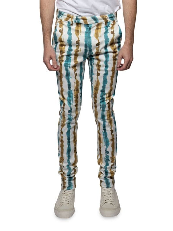 Полосатые льняные узкие брюки Grant MONFRERE