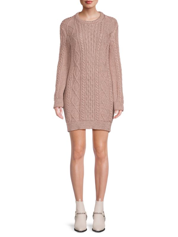 Мини-платье-свитер из смесовой шерсти с узором Cableknit REDValentino