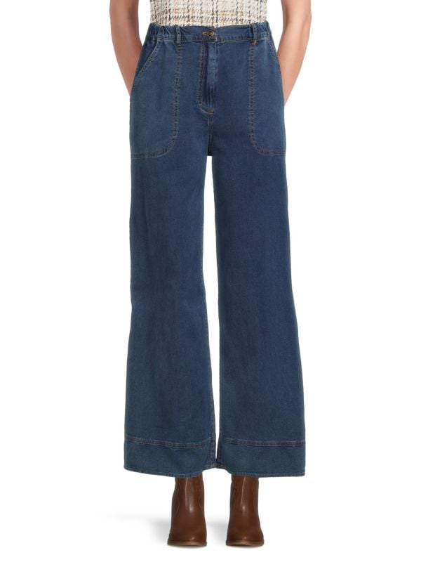 Широкие джинсы с высокой посадкой Max Studio