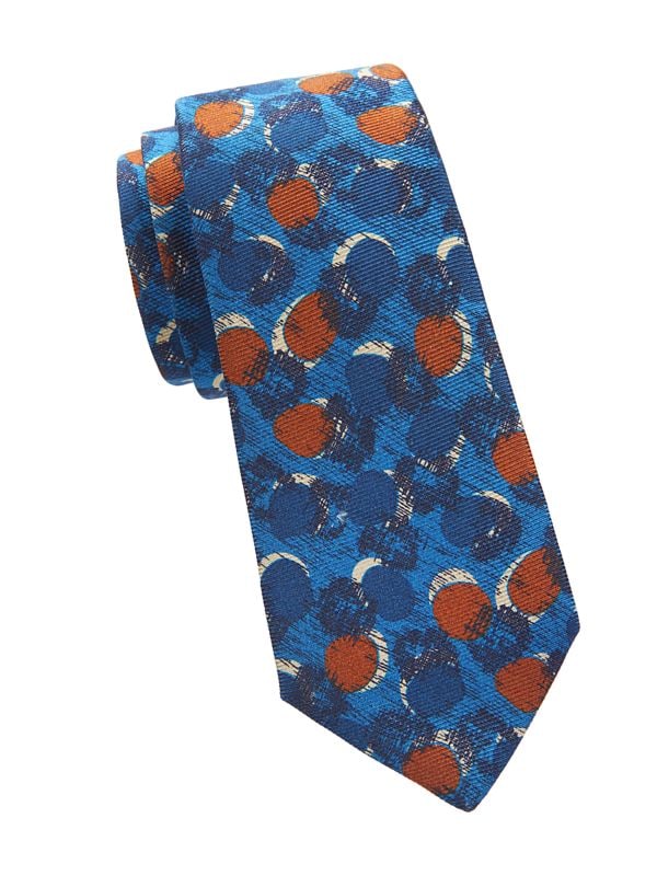 Шелковый галстук с брызгами Kiton