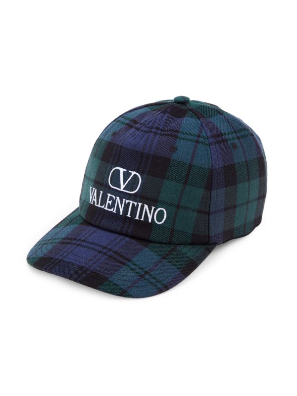 Бейсбольная кепка с логотипом Blackwatch из смесовой шерсти Valentino Garavani