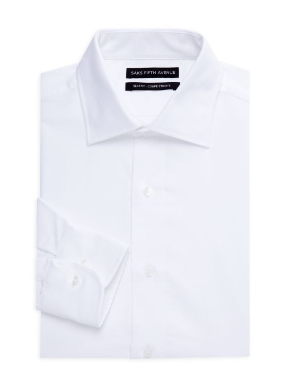Классическая рубашка узкого кроя Saks Fifth Avenue