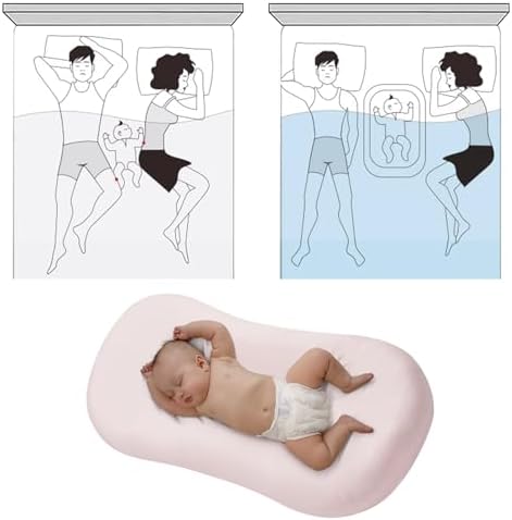 Детский шезлонг Lucakuins для детей 0–24 месяцев, шезлонг для новорожденных, спальное место для новорожденных, шезлонг Snuggle Me для ребенка, детский шезлонг для новорожденных, дышащая подушка для шезлонга из мягкого органического хлопка для младенцев (розовый детский шезлонг) Lucakuins