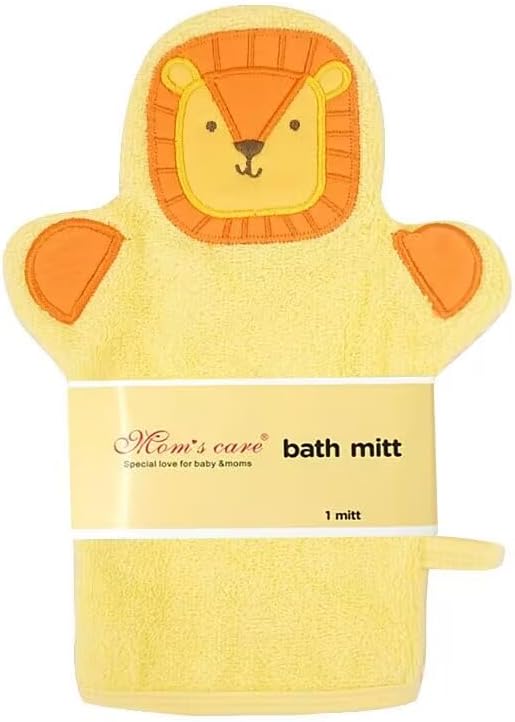 JN & LULU Детские органические варежки для ванны для малышей, хлопок и мягкий скраб для купания, люфа, подарки для детского душа (овца) (лев) JN&LULU