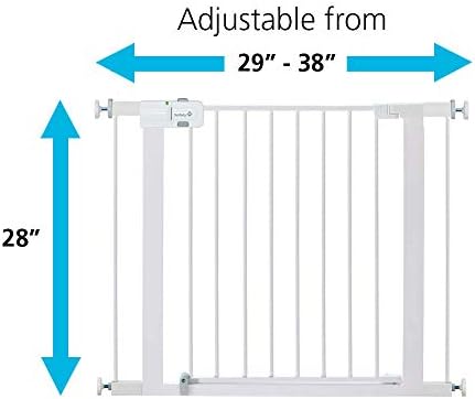 Safety 1st Extra Wide Baby Gate with Door: Premium Child Safety Gate, Extra Tall Baby Gate, Easy Installation, 36" Tall & Wide, Fits Between 29" and 47" Safety 1st