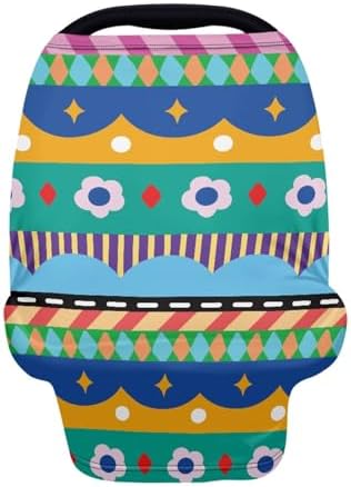 JOAIFO Чехлы для кормления премиум-класса с абстрактной геометрией и цветочным принтом для мальчиков и девочек, пылезащитный навес на автокресло для младенцев, дышащий шарф для грудного вскармливания JOAIFO