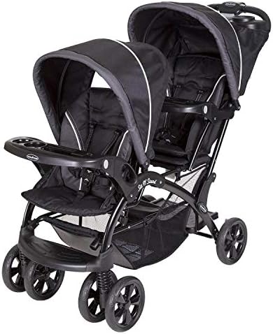 Стандартная коляска Baby Trend Sit N' Stand® Double 2.0, Dash Black Baby Trend