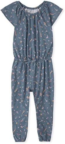 Модный комбинезон с короткими рукавами для маленьких девочек The Children's Place, голубое озеро, 6–9 месяцев The Children's Place